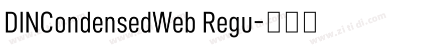 DINCondensedWeb Regu字体转换